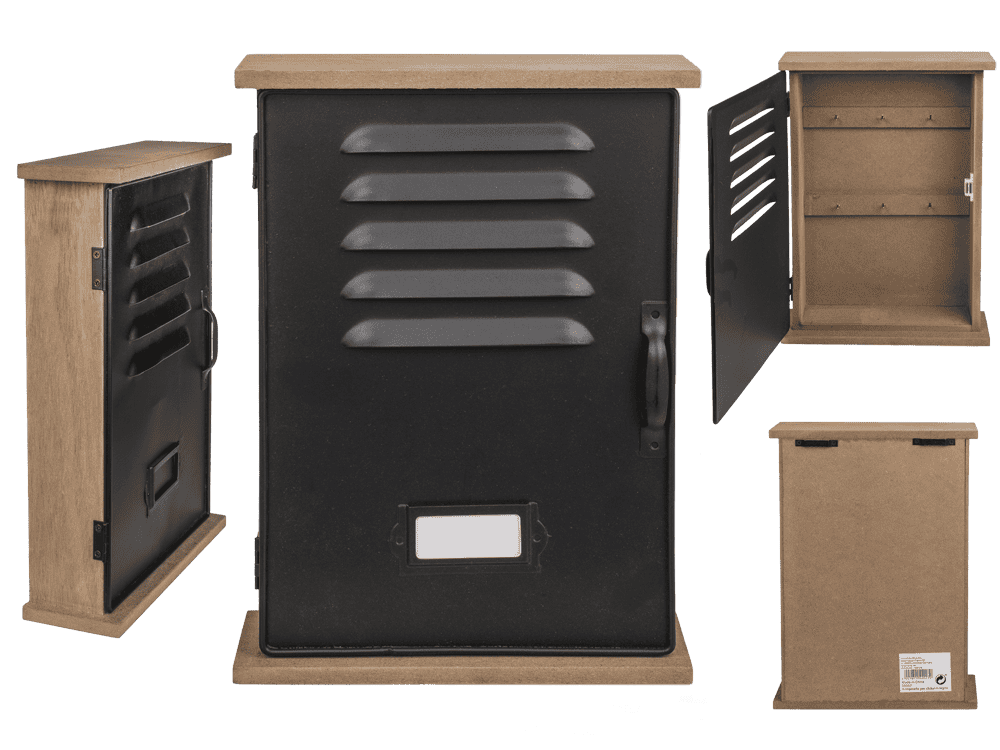 Wooden/metal-key box,