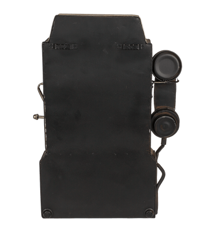 Metal key box, telephone,