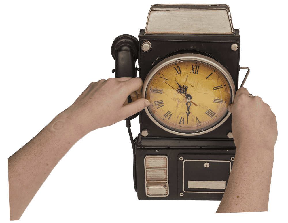 Metal key box, telephone,