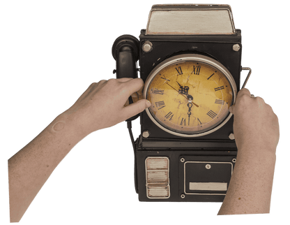 Metal key box, telephone,