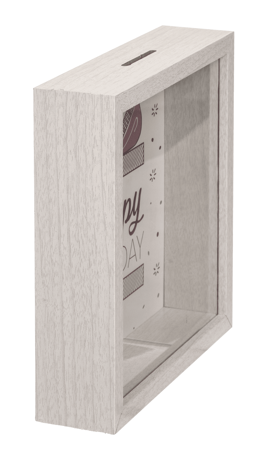 Wooden saving box, Happy Birthday,