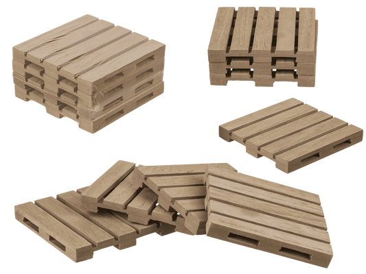 Natural coloured wooden coaster, Palette