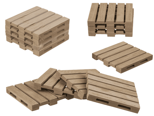 Natural coloured wooden coaster, Palette