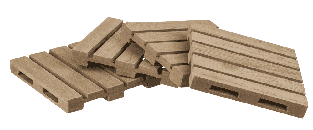 Natural coloured wooden coaster, Palette