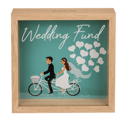 Wooden saving box, wedding fund,