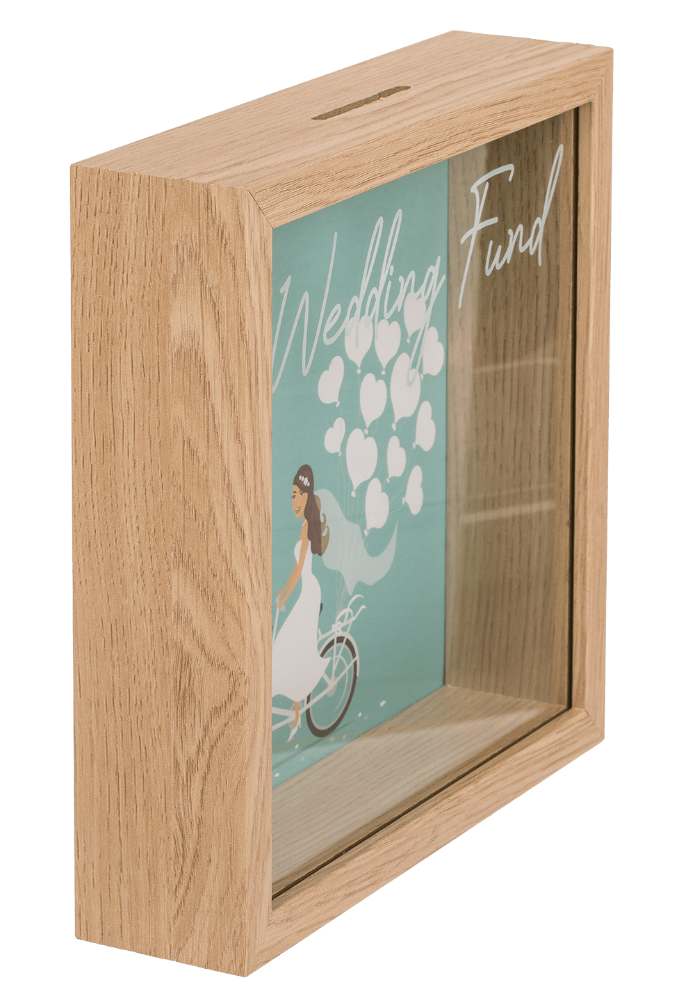 Wooden saving box, wedding fund,