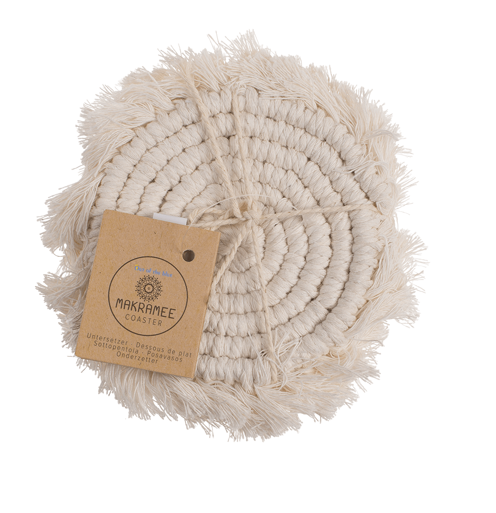 Makramee Coaster, Set of 2,