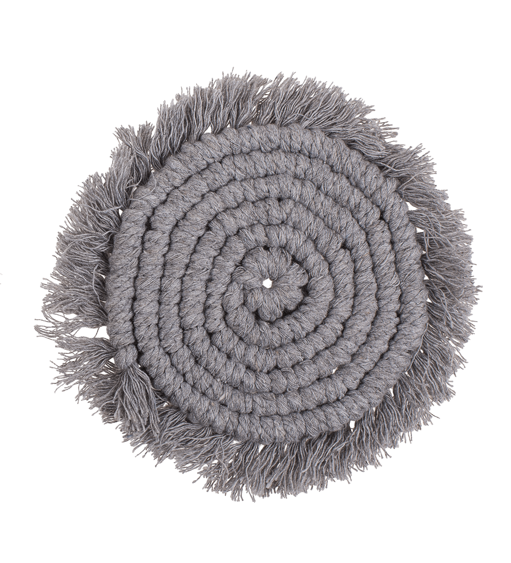 Makramee Coaster, Set of 2,