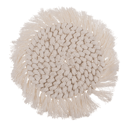 Makramee Coaster, Set of 2,