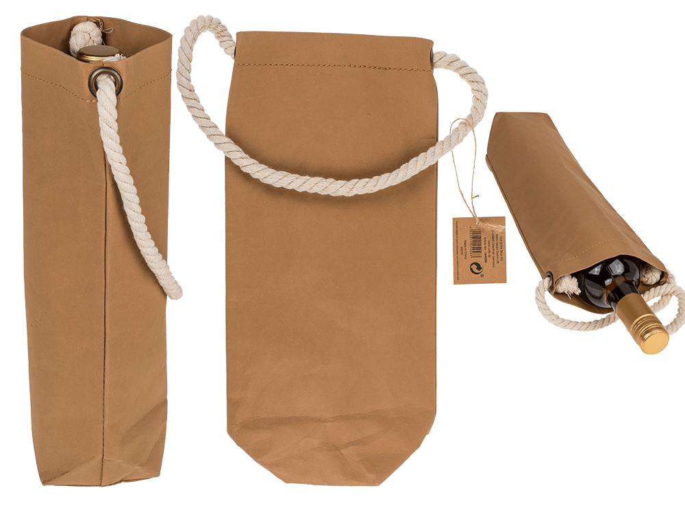 Craft paper bottle holder,