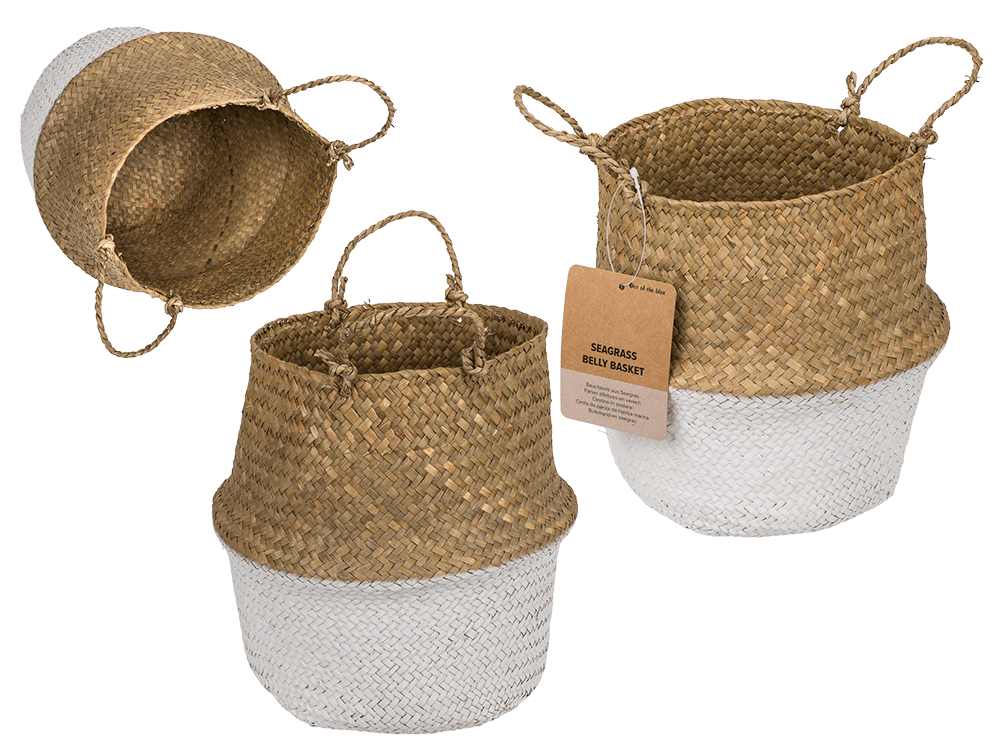 Belly basket made of seagrass,