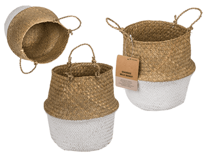 Belly basket made of seagrass,