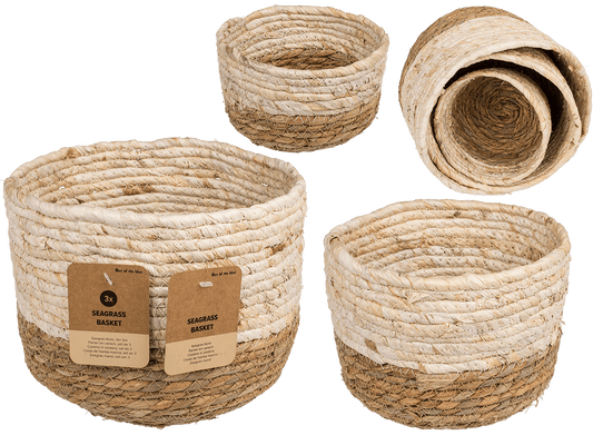 Seagrass basket, Set of 3,