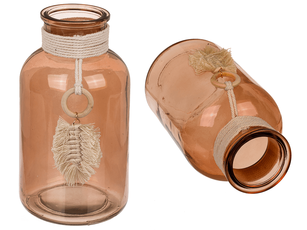 Glass vase, Boho Style,