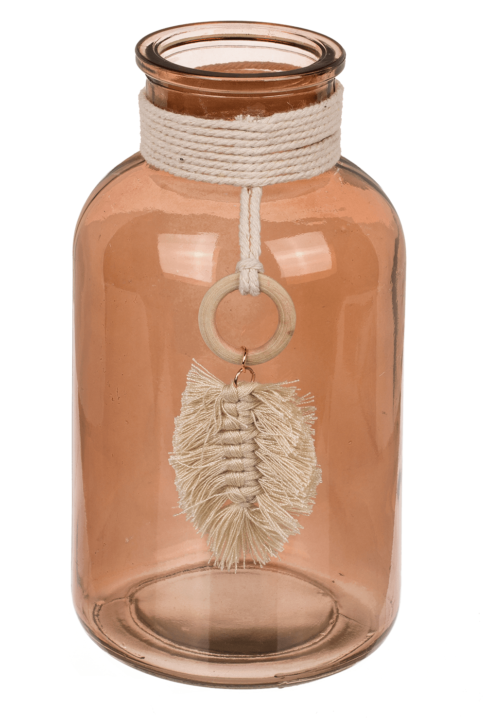 Glass vase, Boho Style,