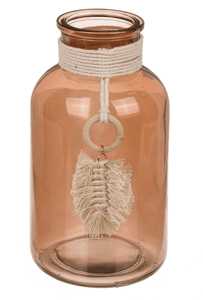 Glass vase, Boho Style,