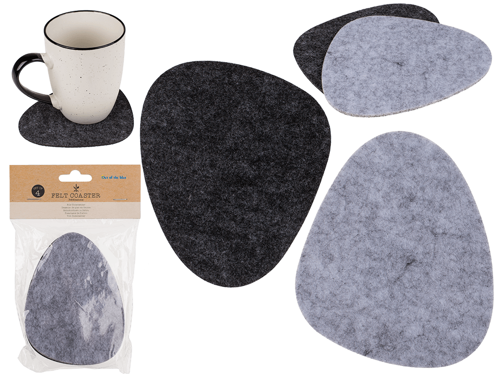 Felt coaster, Pebblestone,