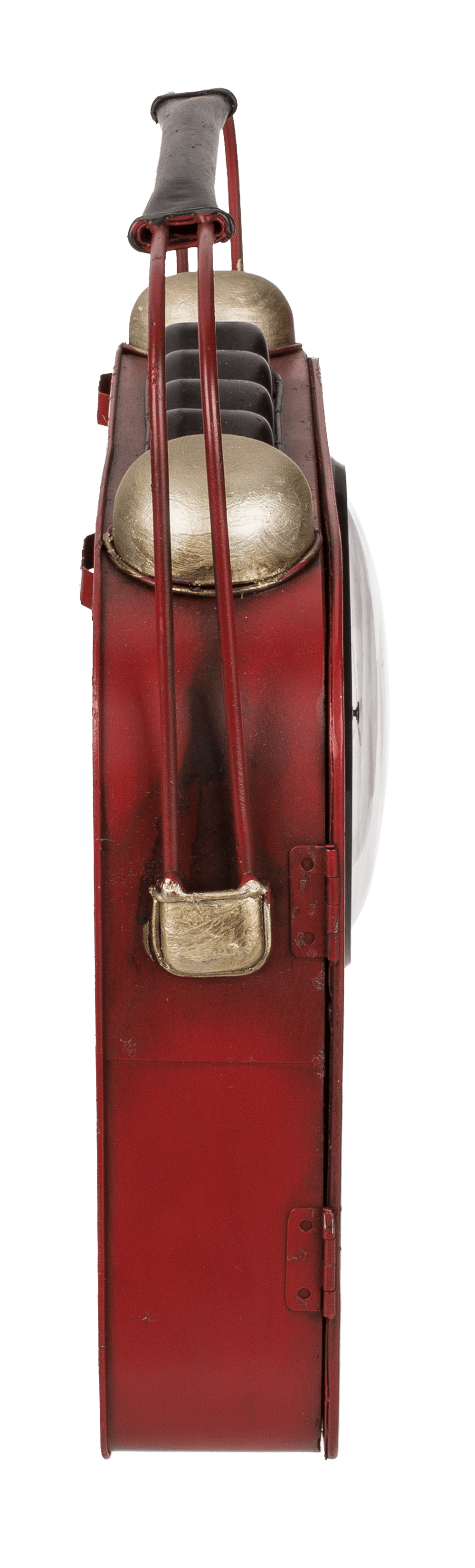 Metal key box, Radio with clock,