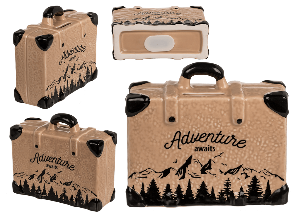 Saving bank suitcase, Travel,