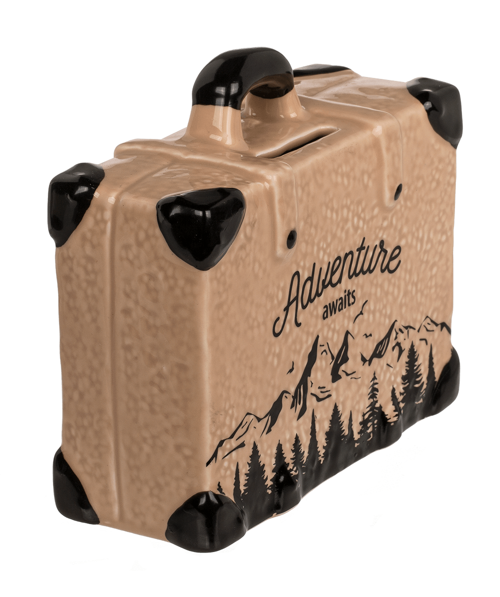 Saving bank suitcase, Travel,