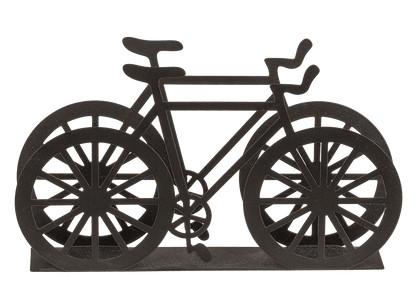Black metal tissue holder, bicycle, ca. 19 x 3 x