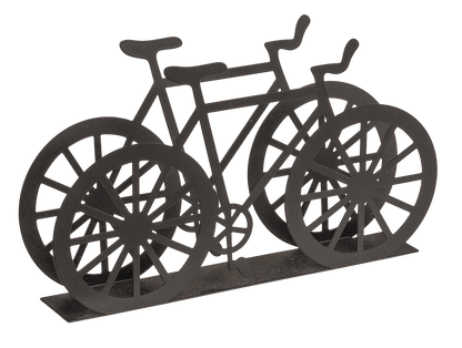 Black metal tissue holder, bicycle, ca. 19 x 3 x