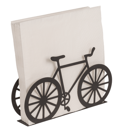 Black metal tissue holder, bicycle, ca. 19 x 3 x