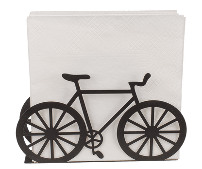 Black metal tissue holder, bicycle, ca. 19 x 3 x
