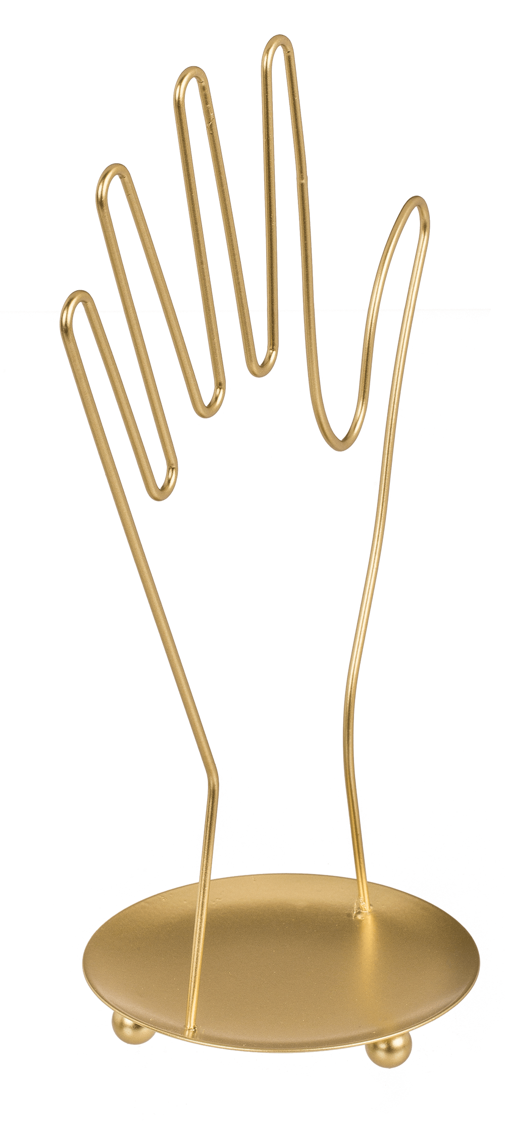 Golden metal jewellery holder, Hand, ca. 16 x 10