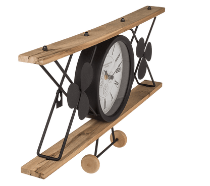 Airplane Clock, vintage look, out of black