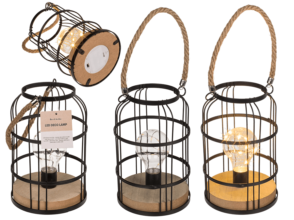 Black metal decoration lamp with 10 LED,