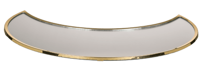 Moon shaped mirror, with golden metal frame,