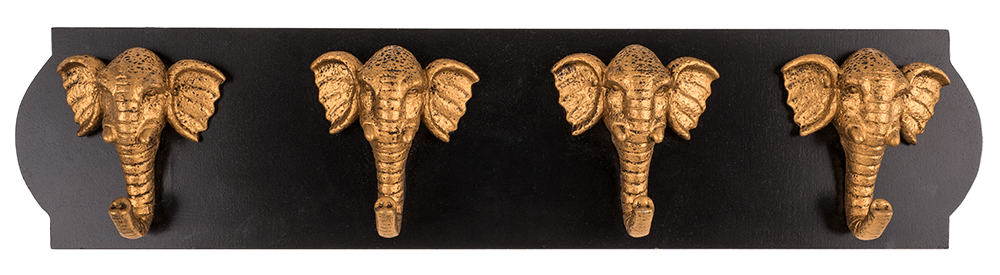 Wooden wardrobe with elephantheads,