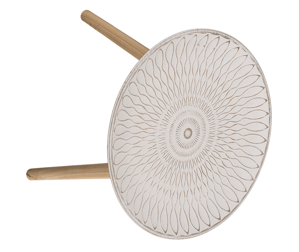 White/nature colored wooden table,