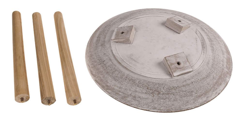 White/nature colored wooden table,