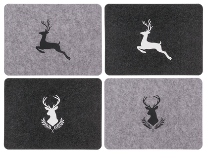 Felt placemat, Deer, 44 x 32 x 0,02 cm,