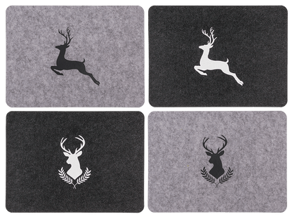 Felt placemat, Deer, 44 x 32 x 0,02 cm,