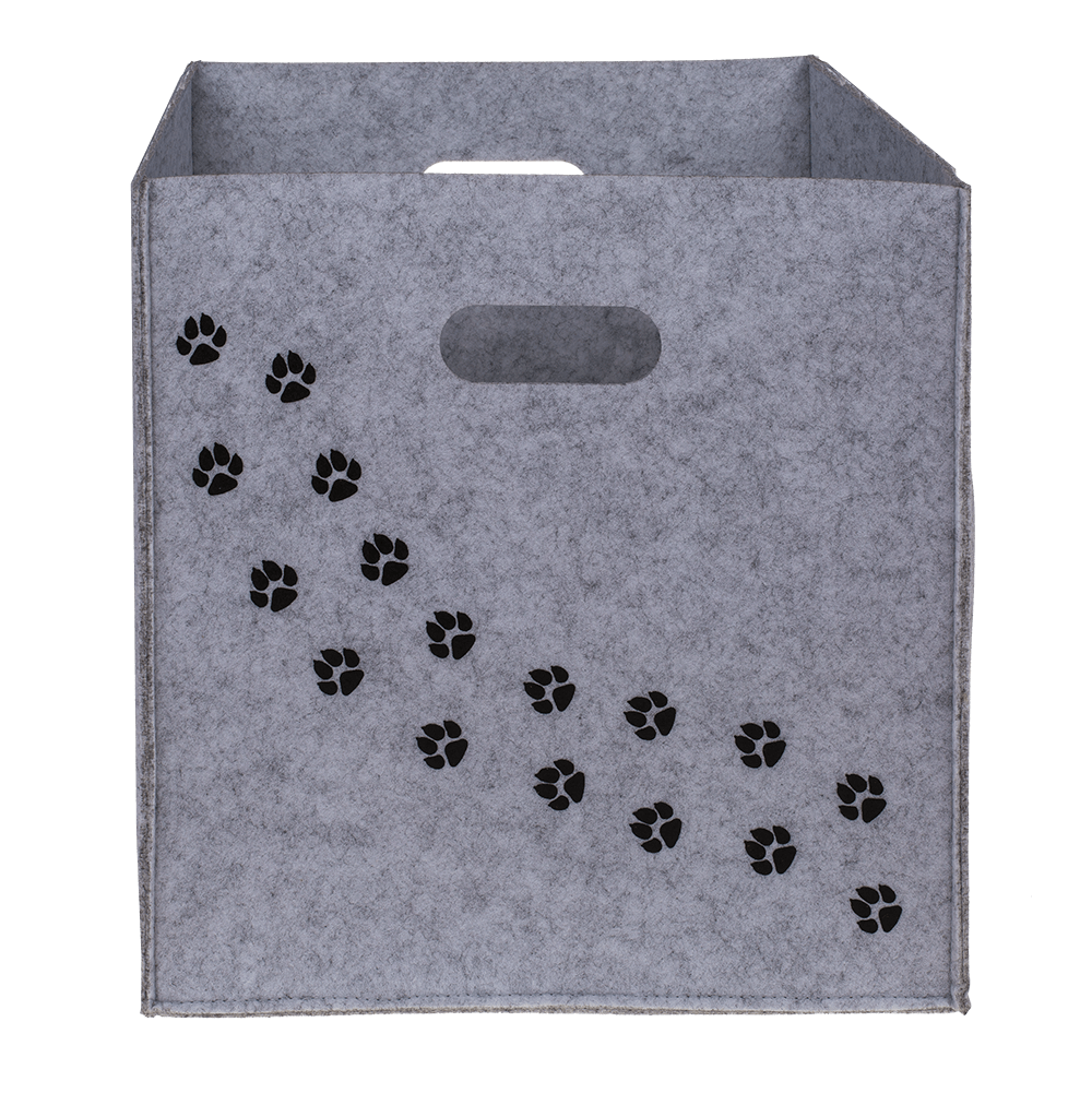 Felt storage box, Dog paws/Cat paws,