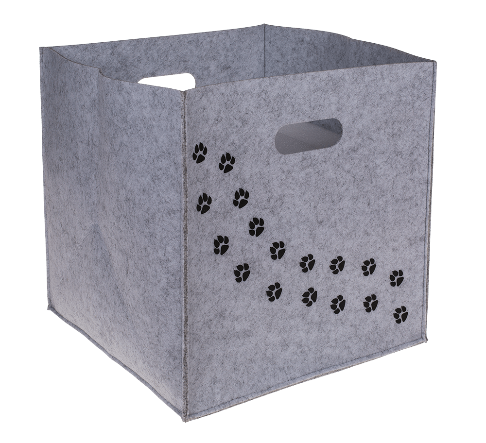 Felt storage box, Dog paws/Cat paws,