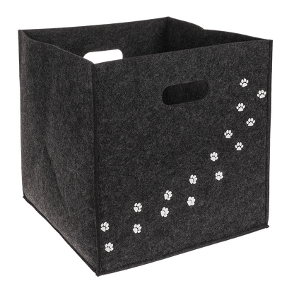 Felt storage box, Dog paws/Cat paws,