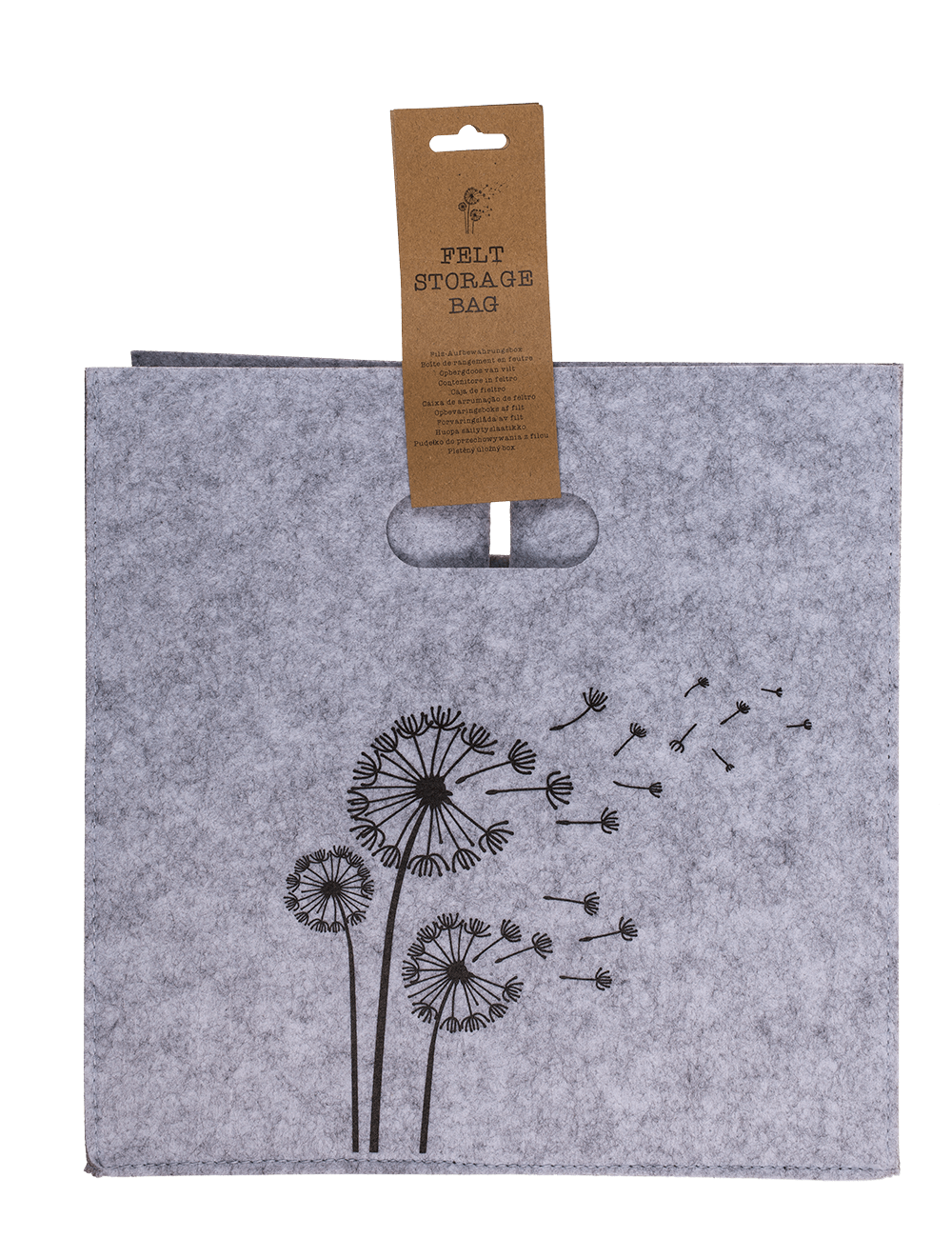 Felt storage box, Dandelion/Wild flowers,