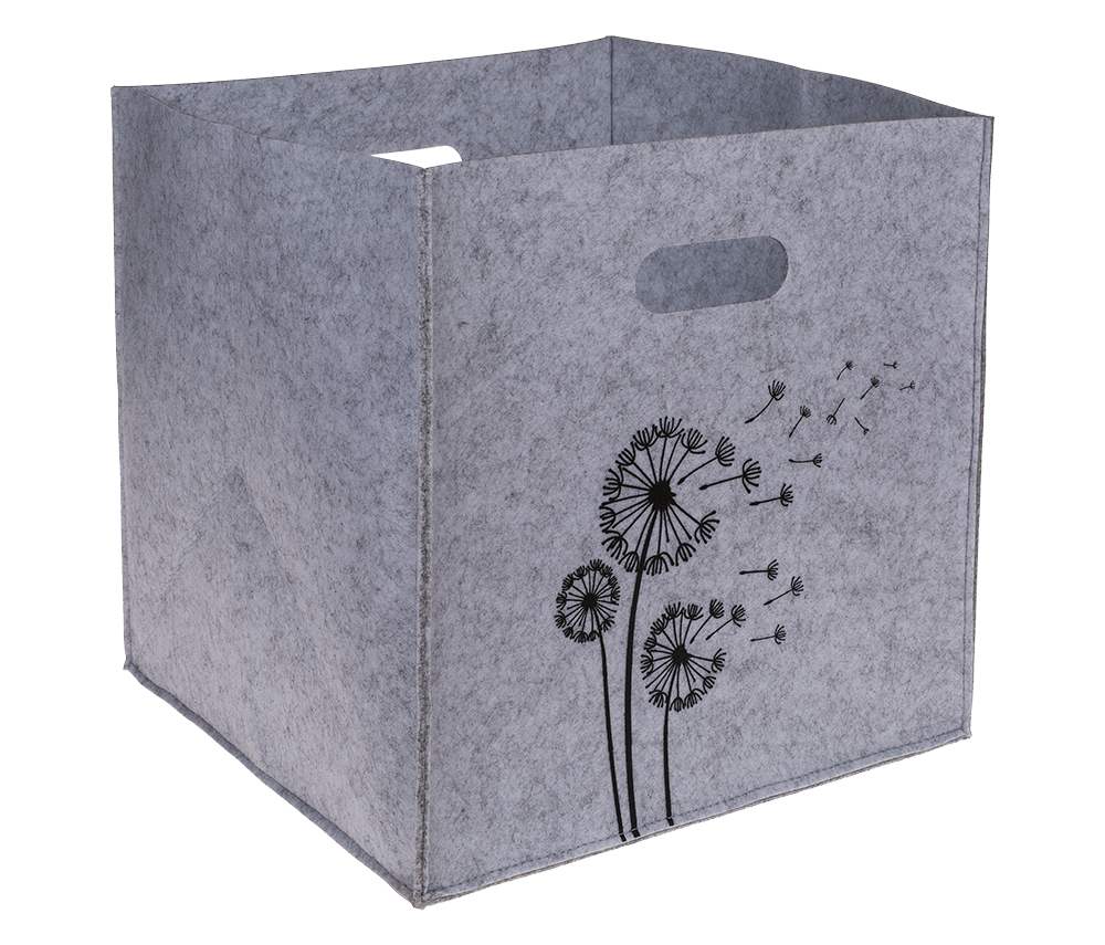 Felt storage box, Dandelion/Wild flowers,