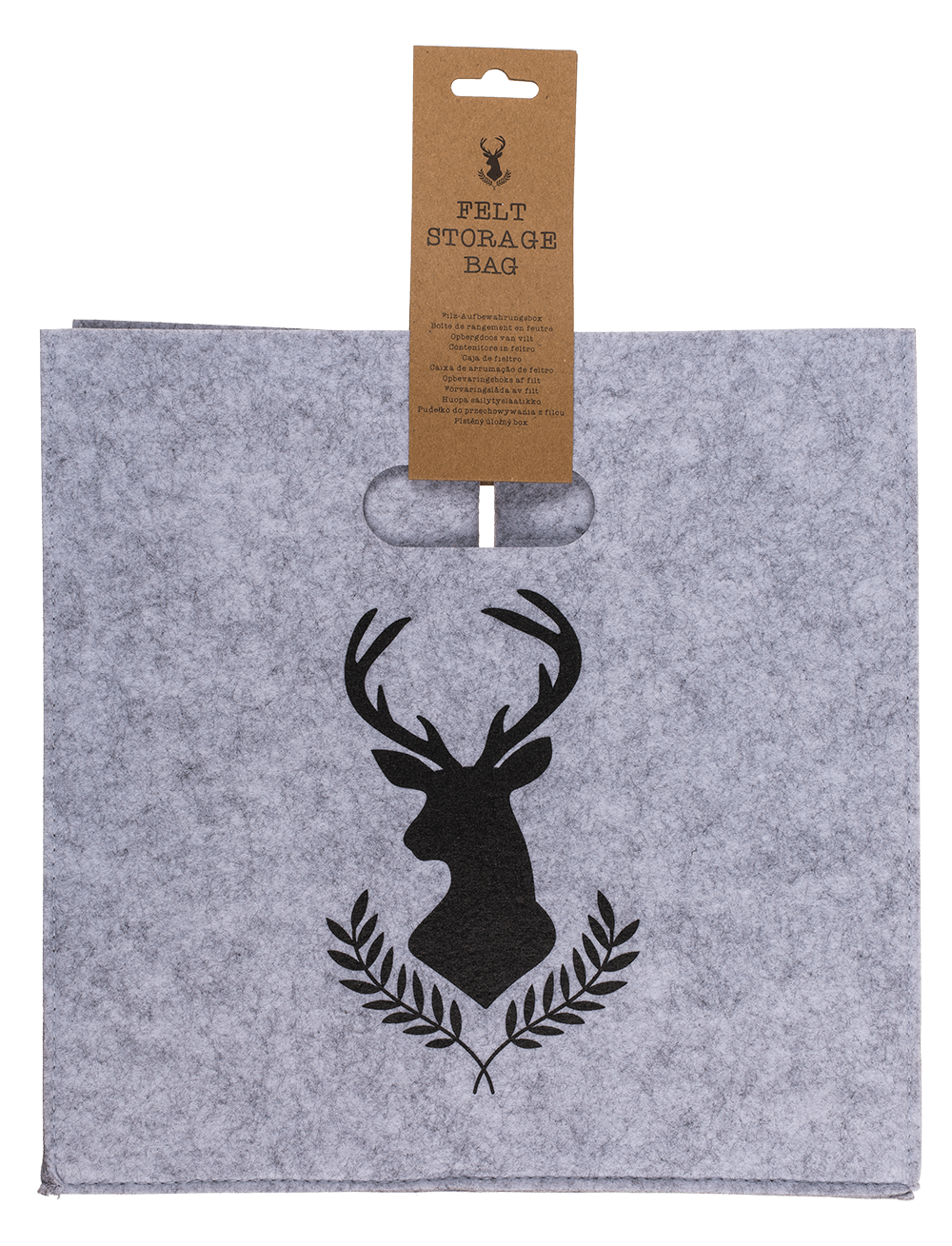 Felt storage box, Deer/Deer head,