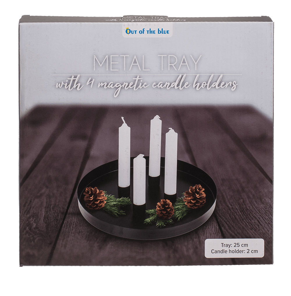 Round metal holder, D:25 cm, with 4 magnetic