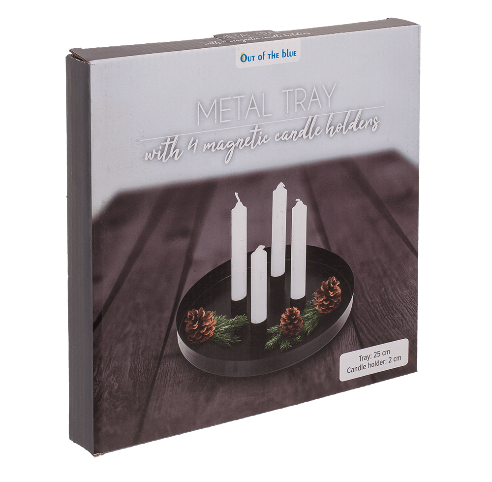 Round metal holder, D:25 cm, with 4 magnetic