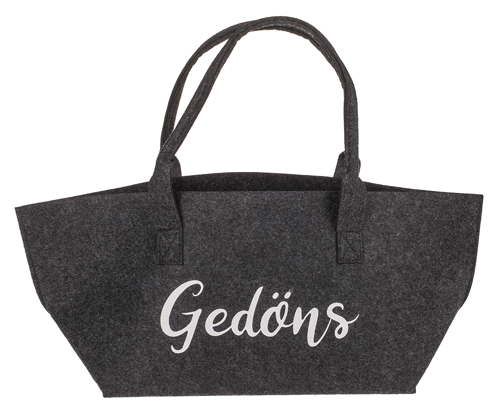 felt shopping bag with wording,