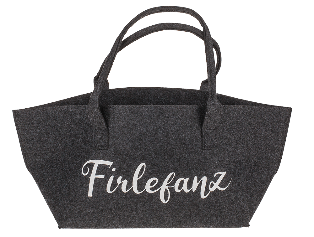 felt shopping bag with wording,