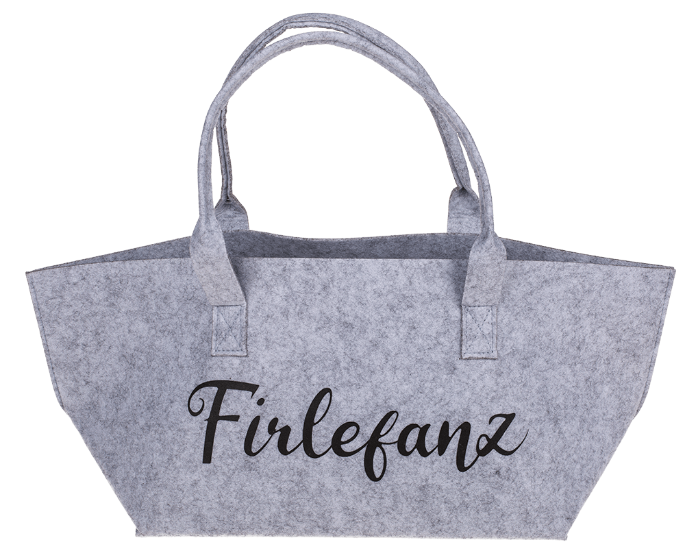 felt shopping bag with wording,