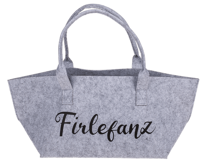 felt shopping bag with wording,