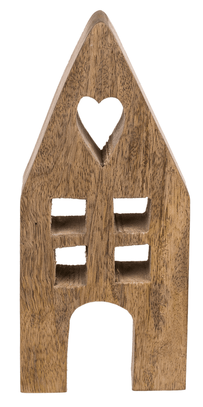Decoration wooden house, 9 x 4 x 20 cm.